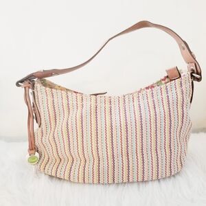 Fossil  purse shoulder handbag striped fossil key